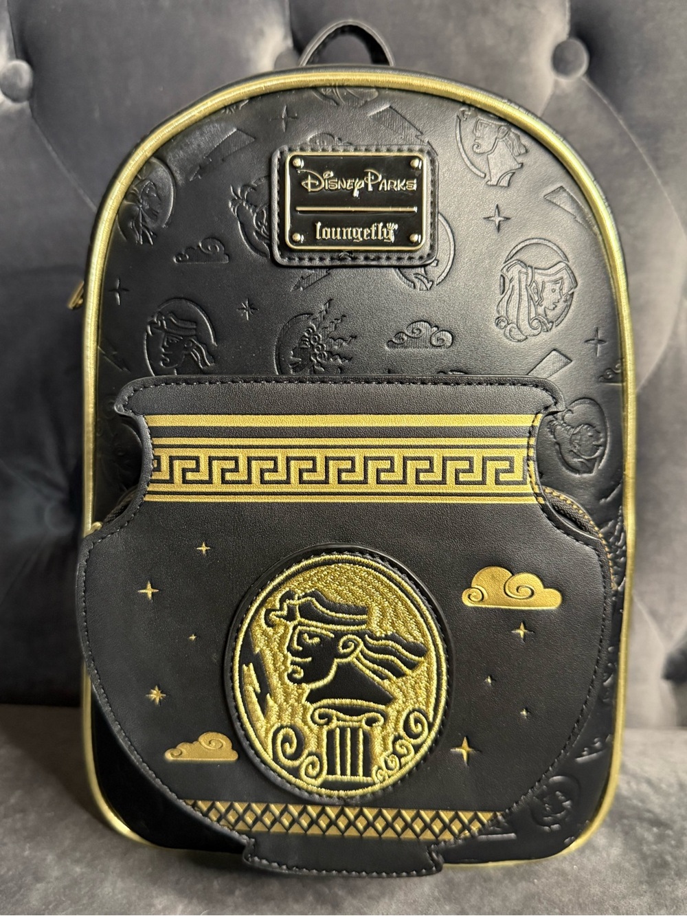 Disney Black and Gold Zodiac Mini Backpack by Loungefly - Picture 8 of 16